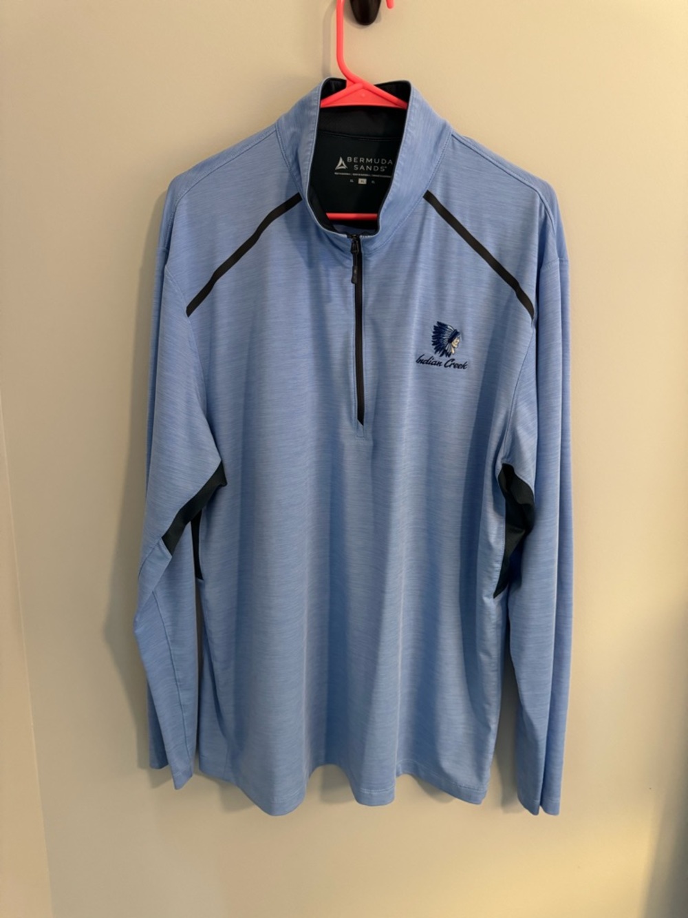 Indian Creek Men’s Light Blue Quarter-Zip Performance Pullover